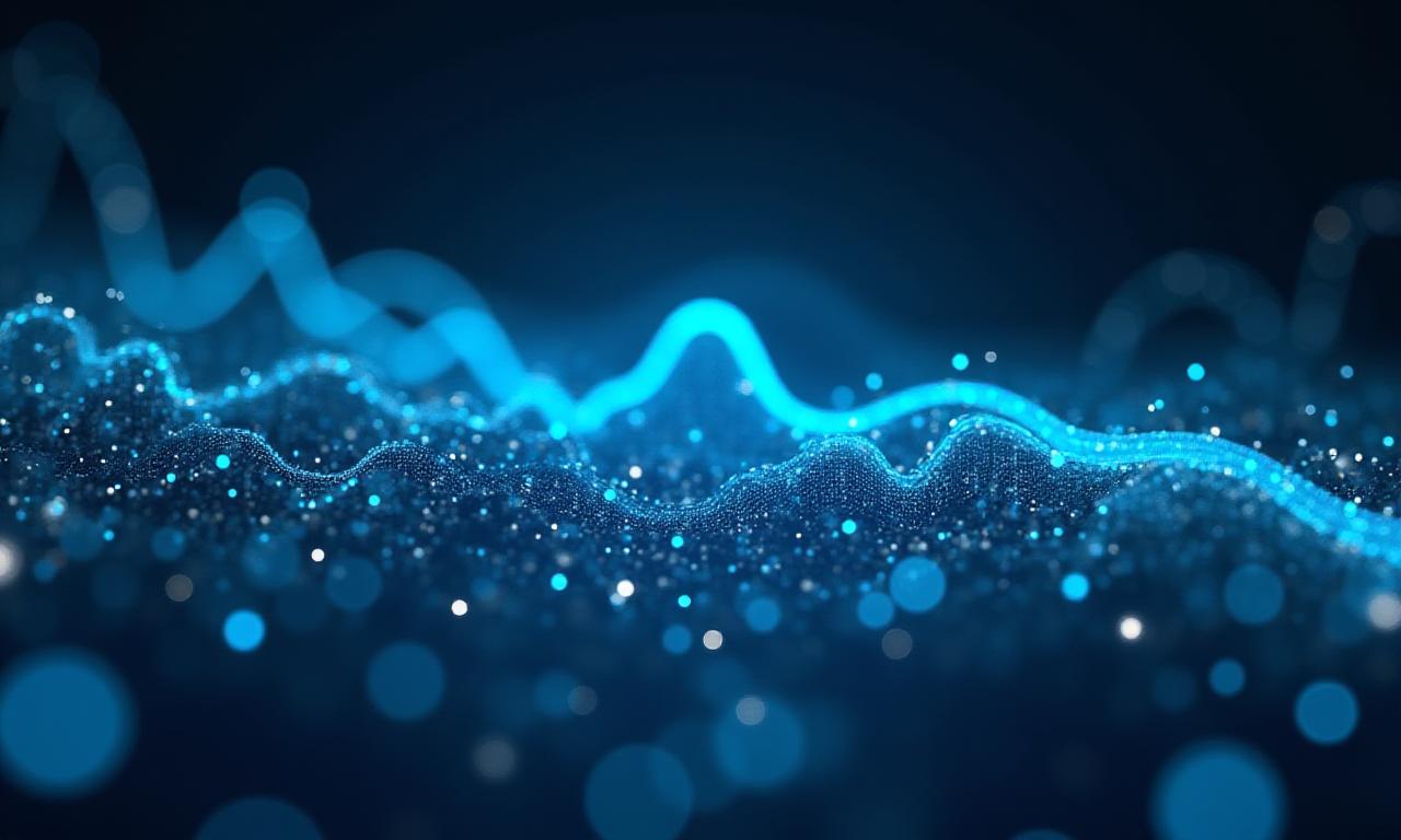 Abstract neural network visualization showing predictive sales curves